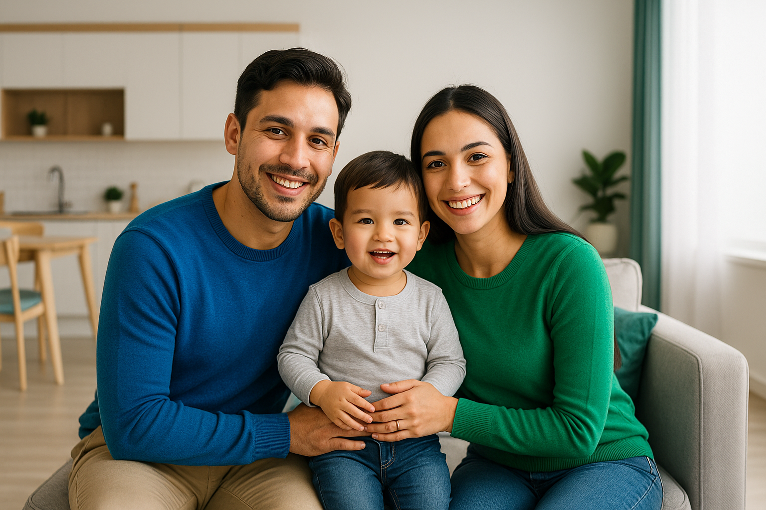 Pareja joven revisando su plan financiero